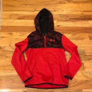 Boys Under Armour Red/Black Hoodie